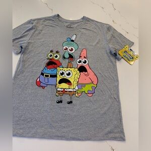 SpongeBob Tee Shirt Women’s Size Medium Short Sleeve “Group Stare” NEW